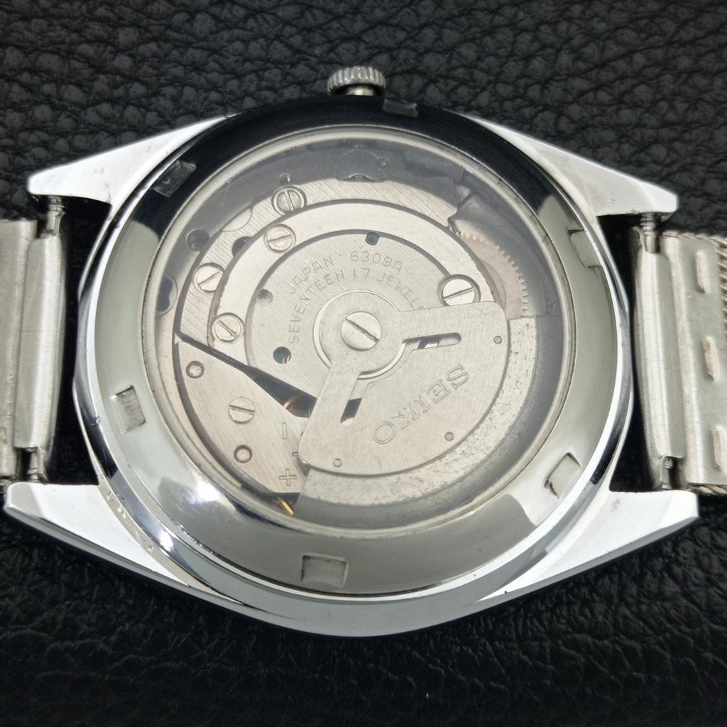VINTAGE REFURBISHED SEIKO 5 AUTOMATIC 6309A JAPAN MENS RED DIAL WATCH a442275-1