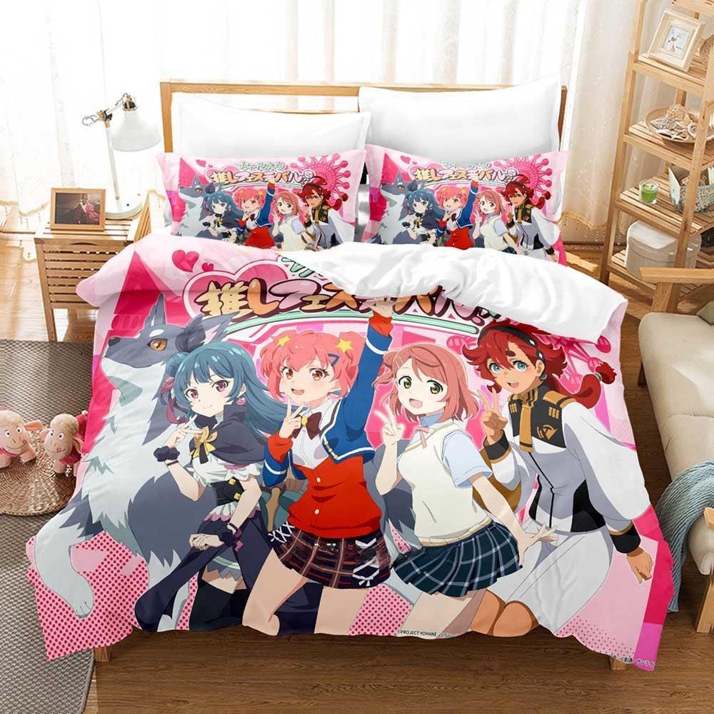 3D Print Anime Kawaii Girl World Dai Star Bedding Set Single Twin Full Queen King Size Bed Set Adult Kid Bedroom Duvetcover Sets