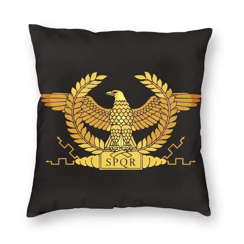 Gold Imperial Eagle Rome SPQR Cushion Cover Roman Empire Emblem Throw Pillow Case for Living Room Pillowcase Home Decorative