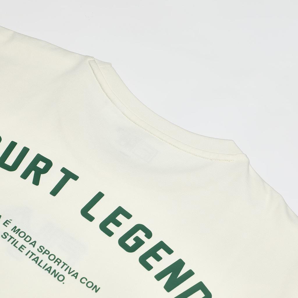 Fila Printed Fashion Versatile Knitted Tennis Short Sleeve T-Shirt Unisex Tops Off-White F11M339112F-IV