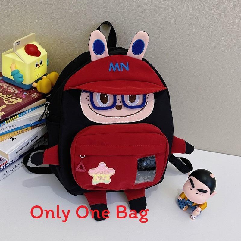 

Backpack Canvas Casual With Spliced Print For Daily Commute School And красный