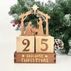 Christmas Countdown Calendar Christmas Countdown Wood Block Set,Christmas Advents Number Countdown Calendar Home Decors