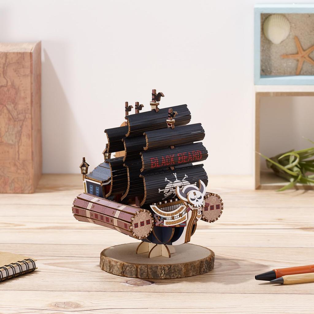 Ki-gu-mi One Piece Saber of Xebec - A Wooden 3D Puzzle DIY Craft Kit That Can Be Enjoyed by Elementary School Children To Adults - An Educational Toy