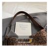 Leopard Print Suede Tote: Versatile Large-Capacity Crossbody for Autumn/Winter