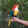 Colorful Large Parrot Decorative Ornament with Feathers