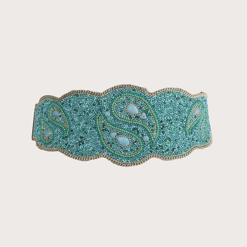 Womens Ethnic Boho Waist Wrap With Plastic Material And Embellished Design For Casual Wear Festival