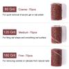 210pcs Sanding Cap Bands #180#120#80 Grit Nail Drill Grinding Bit Files Pedicure Tool Set for Grit Gel Nail Polish Removal