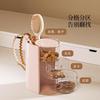 Rotating Dustproof Storage Box Cosmetic Egg Cushion Lipstick Brush Organizer Stand Makeup Brush Holder Desk Jewelry Organizer