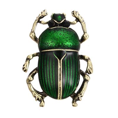 Vintage senhora besouro esmalte animal inseto forma broche pino feminino cachecol festa jóias