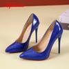 Aphixta 12cm Super High Thin Heels Pumps Women Shoes Pointed Toe Patent Leather Wedding Colorful Dress Stiletto Heel Shoes Woman