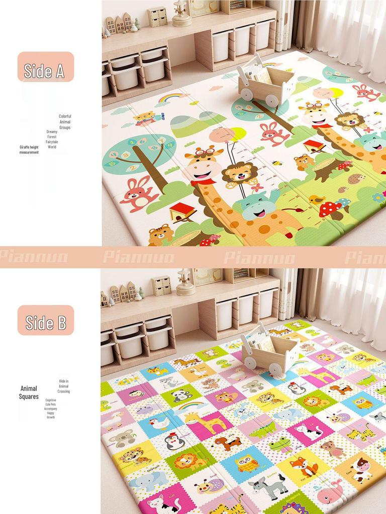 Thickened Foldable Baby Crawling Mat: Soft Foam Floor and Play Mat for Infants