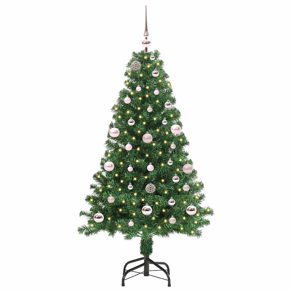 Artificial Christmas Tree with 150 LEDs and Stand Green 150 Cm