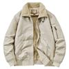 New Jacket Winter Men's Pure Cotton Velvet Thickened Washed Tooling Jacket Outdoor Casual Stand-up Collar Men