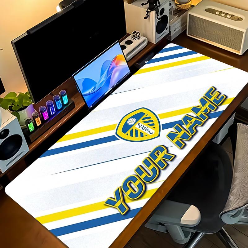 Benutzerdefinierter Name Leeds United Mauspads Großes Gaming-Tischkissen Rutschfestes Laptop-Tablet Großes Mauspads XXL Matte Mini-PC-Spielmatte Mit Schlosskante_XIA