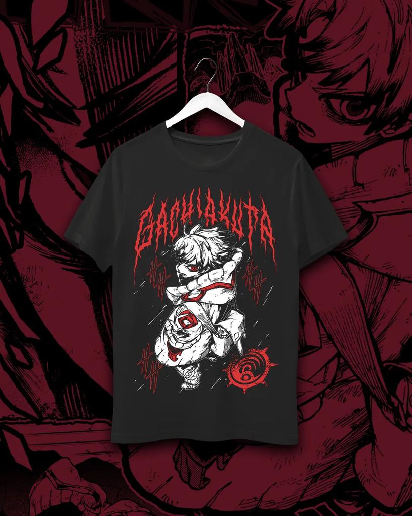 Y2k Cotton Short Sleeve Anime Manga Tee Harajuku Streetwear Gachiakuta Rudo T Shirts Men Oversized Hip Hop Female Male Clothing