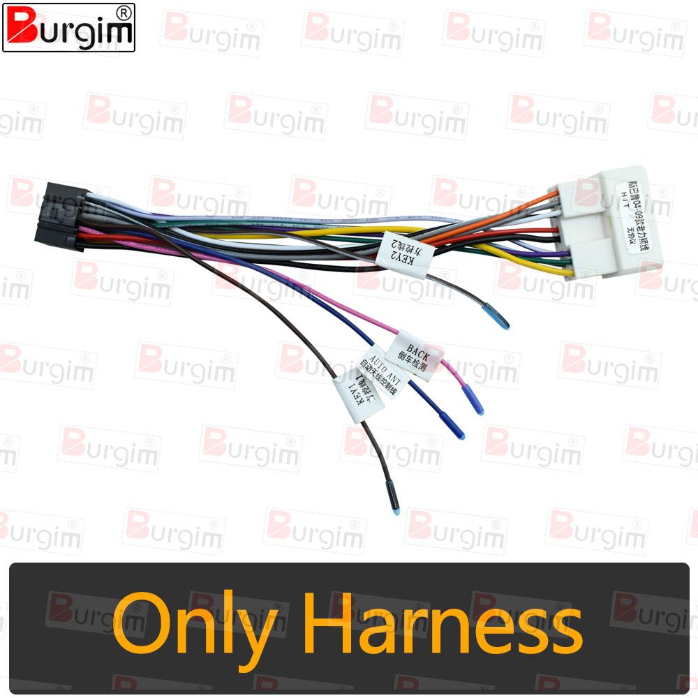 

Car Radio Fascias Frame For Subaru Impreza GD GG WRX 2002-2007 9 inch 2DIN Stereo Panel Wire Harness Power Cord Cable Adapter only cable