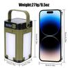 Solar Campinglampe Typ-C/Solar Aufladbare Tragbare Lampe mit 2000mAh Batterie 6 Beleuchtungsmodi Outdoor Tragbare Hängende Zeltleuchte