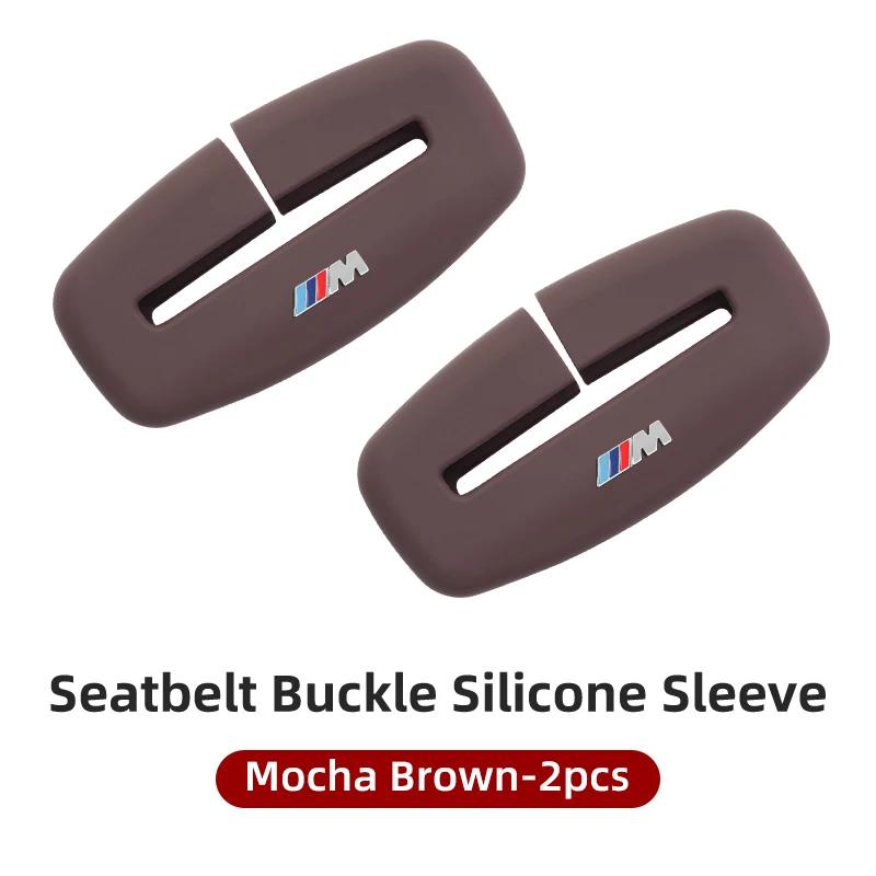 Car Sticker 2025 Hot Silicone Anti Scratch Car Seat Belt Clip Protector Buckle Lock Cover For BMW X1 X2 X3 X5 E46 E90 E70 F20 E6