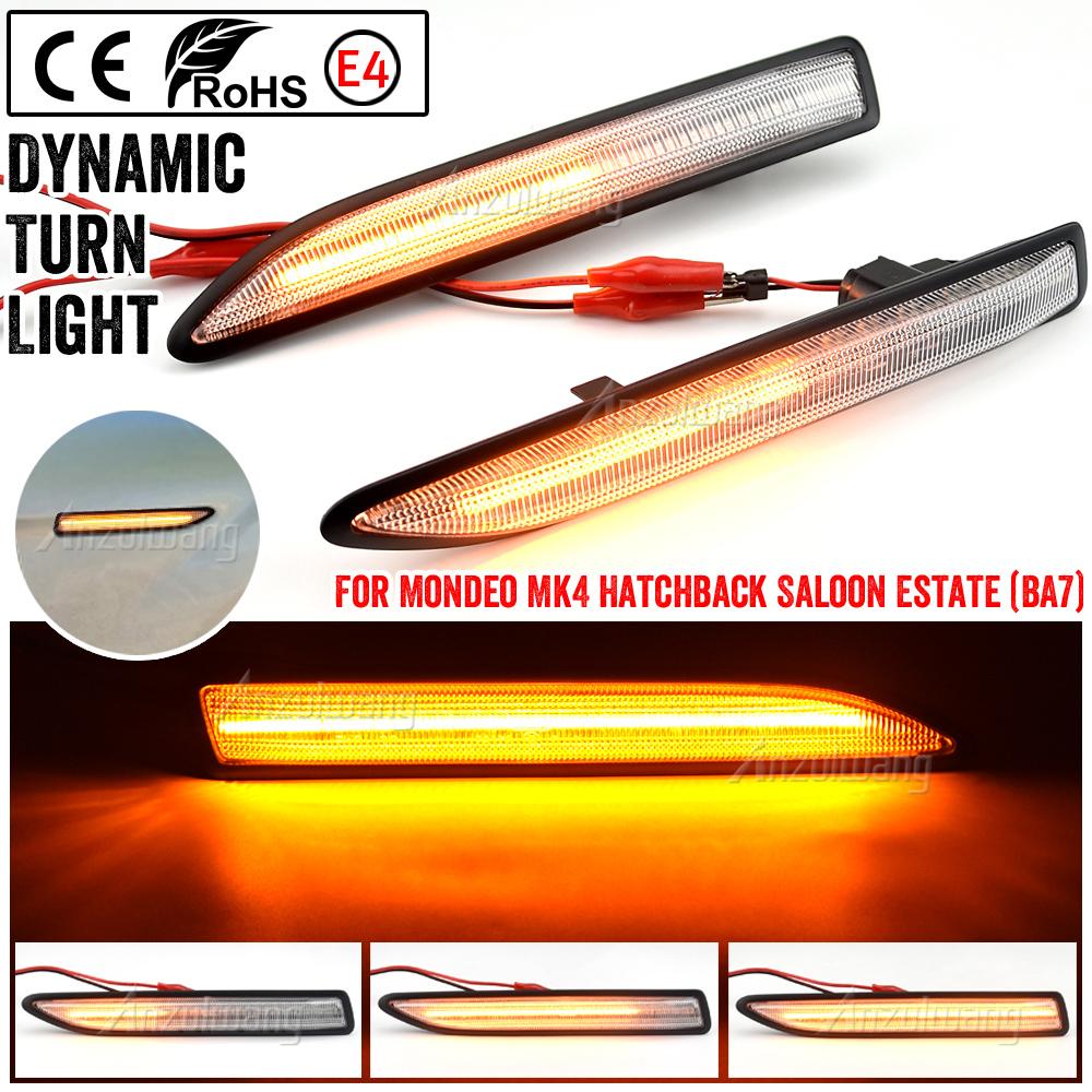 LED Side Marker Light Turn Signal For Ford Mondeo Mk4 2007 2008 2009 2010 2011 2012 2013 2014 2015 Hatchback/Saloon/Estate(BA7)