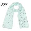 Cozy Christmas Party Scarf Glitter Sparkly Foil Snowflake Print for Women, Warm Fashionable Neckwear Theme Shawl Wrap, Fall Winter Lightweight