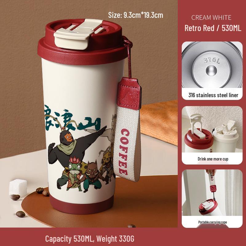 Термос Лангланская гора Маленький монстр из нержавеющей стали - Мультяшный стиль, большая емкость 530ml