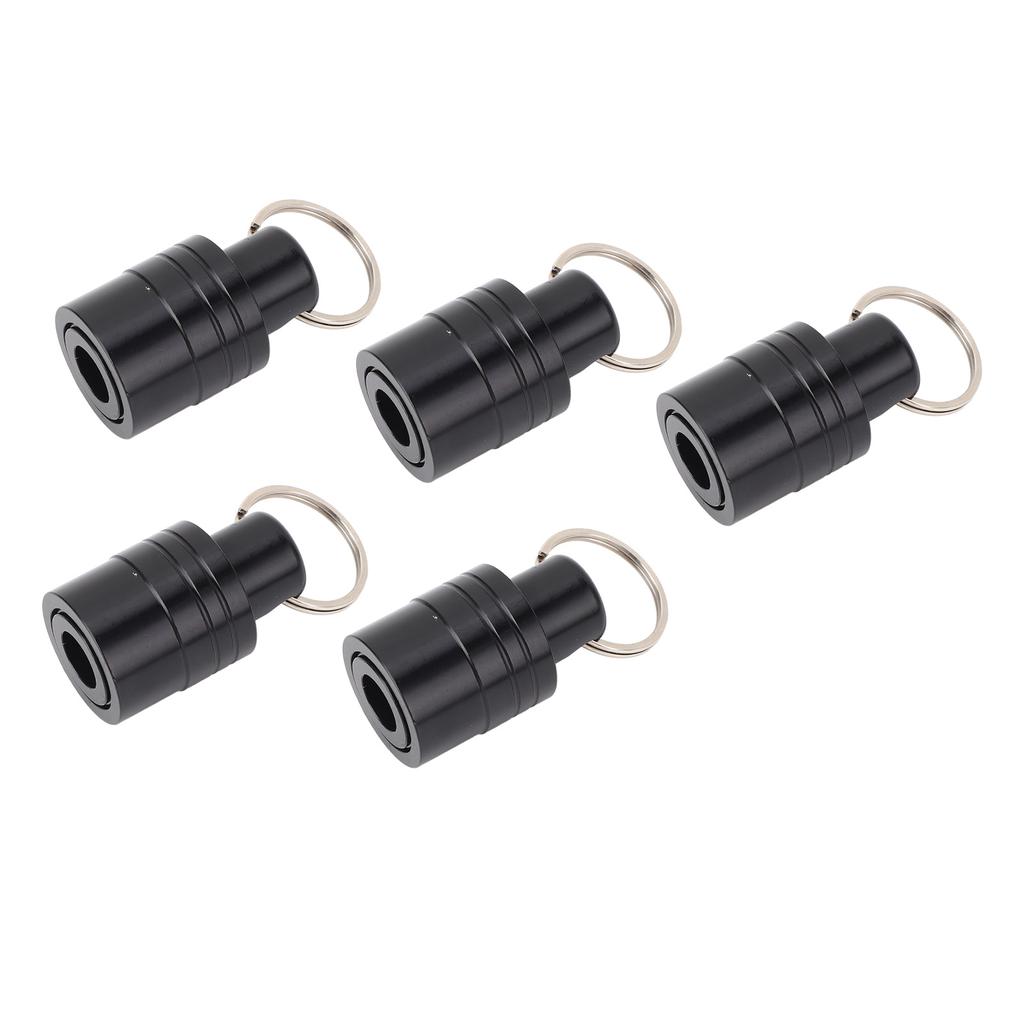 5PCS Drill Bit Holders with 1 Keychain Aluminum Alloy Portable Extension Bar Holder for Electric