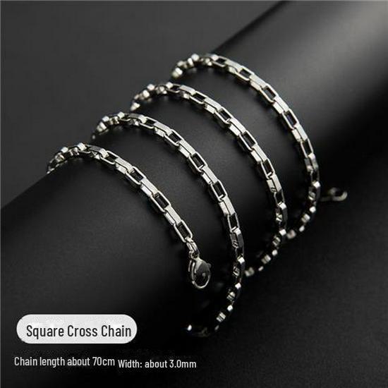 Unisex Halsband med Ormkedja i Titanstål i Koreansk Stil - Trendig Hip-Hop Accessoar