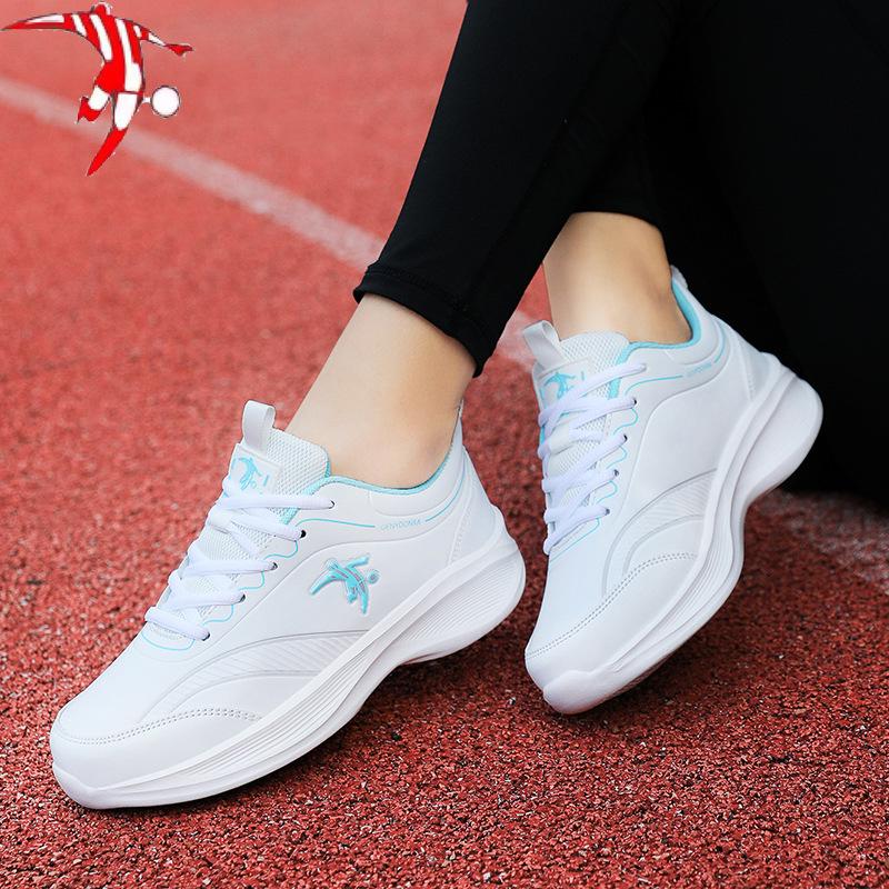 Joni Danlai Sports Women's Shoes Student Feet Soft Leather Surface Waterproof Non-slip Lightweight Women's Running Shoes Spring and Autumn