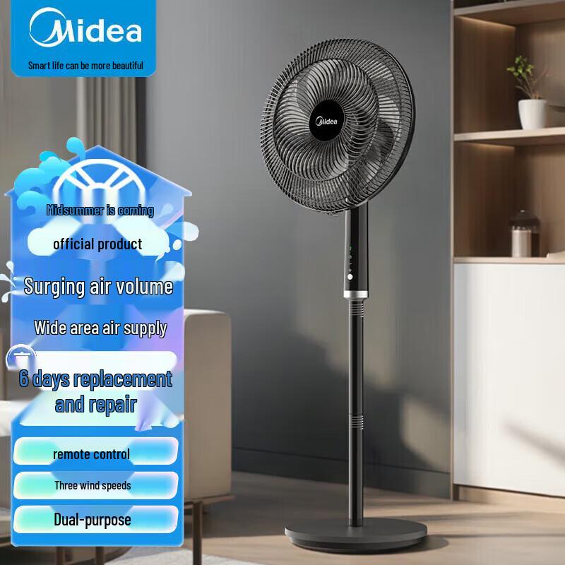 Midea 7-Blade Remote Control Standing Electric Fan CN plug (adapter included) пульта дистанционного управления