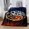 Game Dragon Plush Throw Blanket TV Series Thrones Fleece Bedspread Blanket Flannel Bedding Square Picnic Wool Soft Blanket