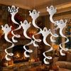 Horror Theme Party Decorations 8 Pcs Halloween Hanging Ghost Swirl Decoration, Spooky White Ceiling Creative Home Decor Swirls Streamers for