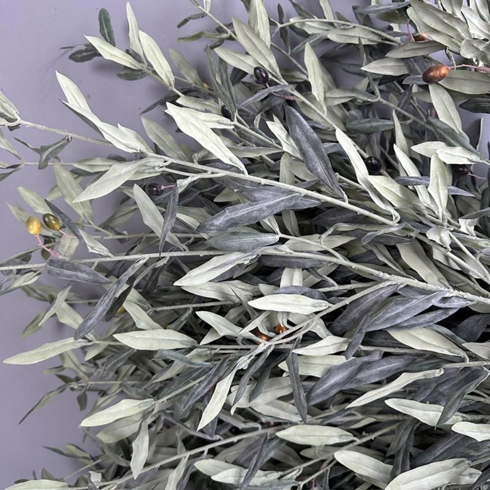 Plastik Künstlicher Olivenzweig Lebensecht mit Früchten Olivenfruchtzweig Handgefertigtes Handwerk Künstliches Grün Tischdekorationen