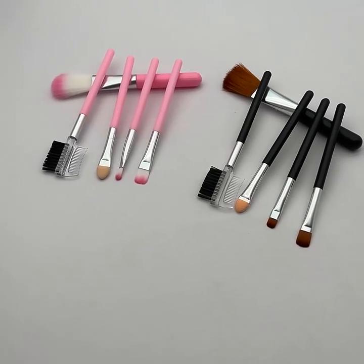 5pcs/Set Eye Shadow Foundation Blusher Eyebrow Eyeliner Eyelash Lip Brush Makeup Cosmetic Tools
