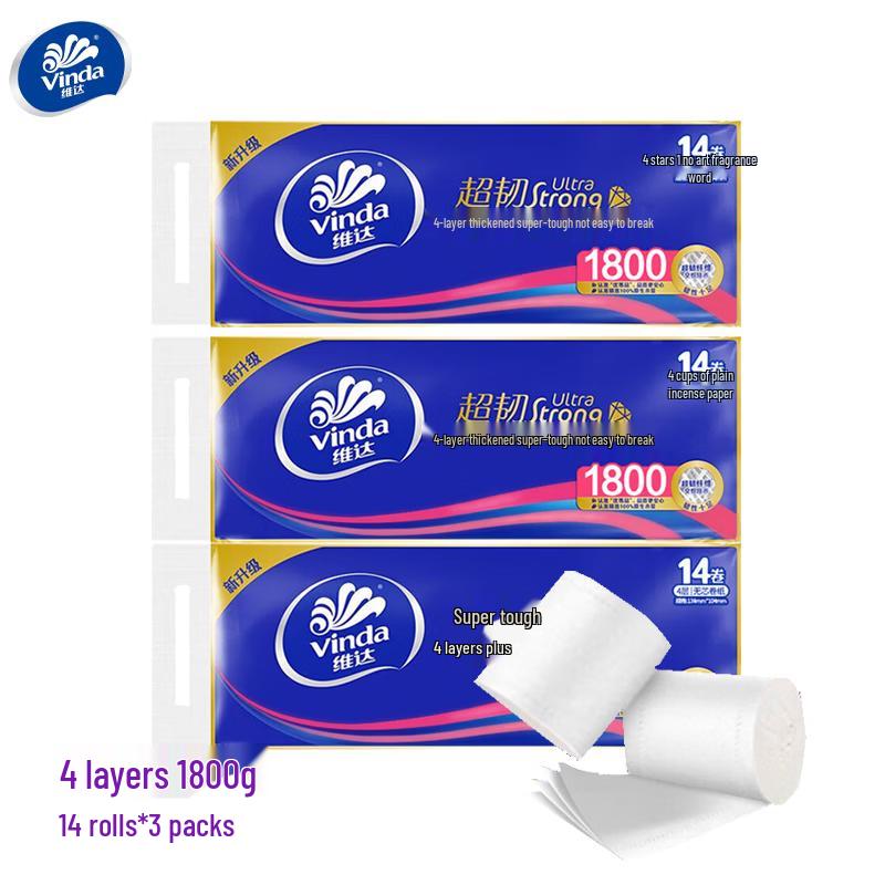 Vinda Ultra-Tough 4-Ply Coreless Toilet Paper