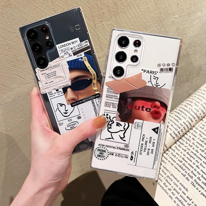 

Бумага Мальчик Девочка Мягкий чехол для Samsung S22 Ultra S21 A53 A52S 5G Honor 50 Iphone 13 Redmi Note 11 Note 11 Pro Note 10 Pro Poco X3 Pro F3 OPPO Vivo Обложка