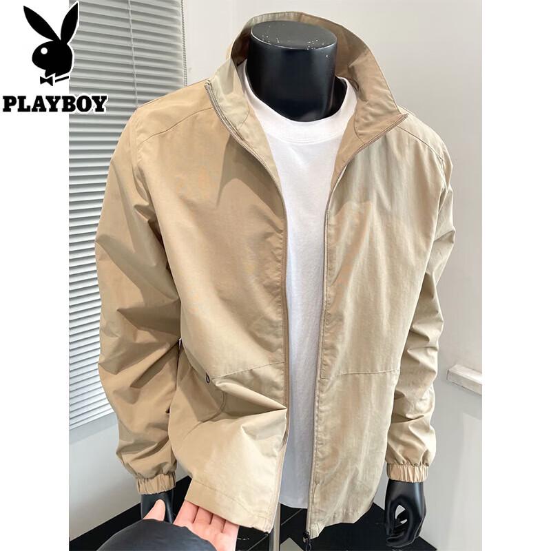 PLAYBOY Men s Lightweight Stand-Up Collar Harrington Jacket 2XL