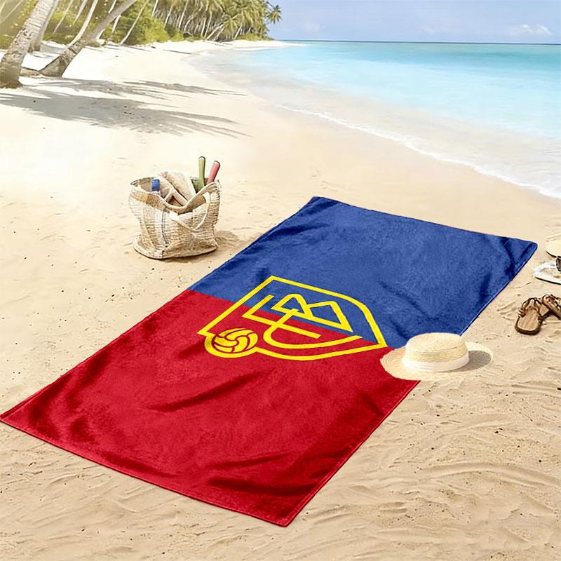 FC Basel Aufdruck Strandtuch, Großes Weiches Schnelltrocknendes Handtuch für Strand Camping Schwimmen