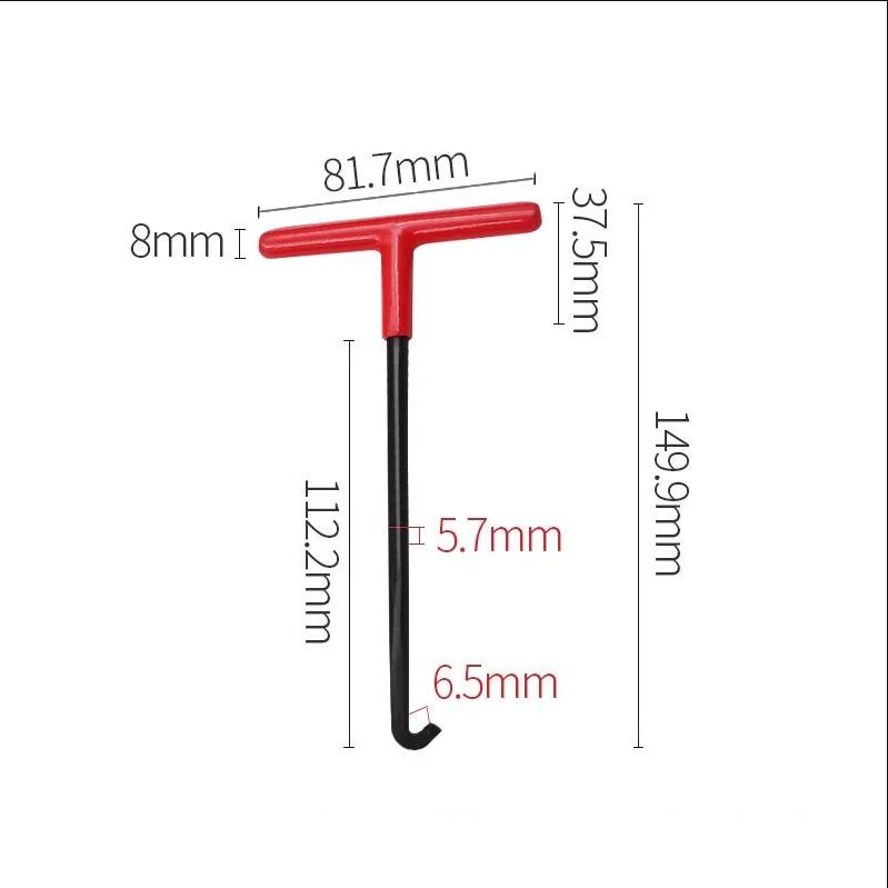 

Universal Motorcycle Exhaust Spring Hook T-Shaped Handle Pipe Puller Installer Removal Repair Tool for Bike Maintenance красный