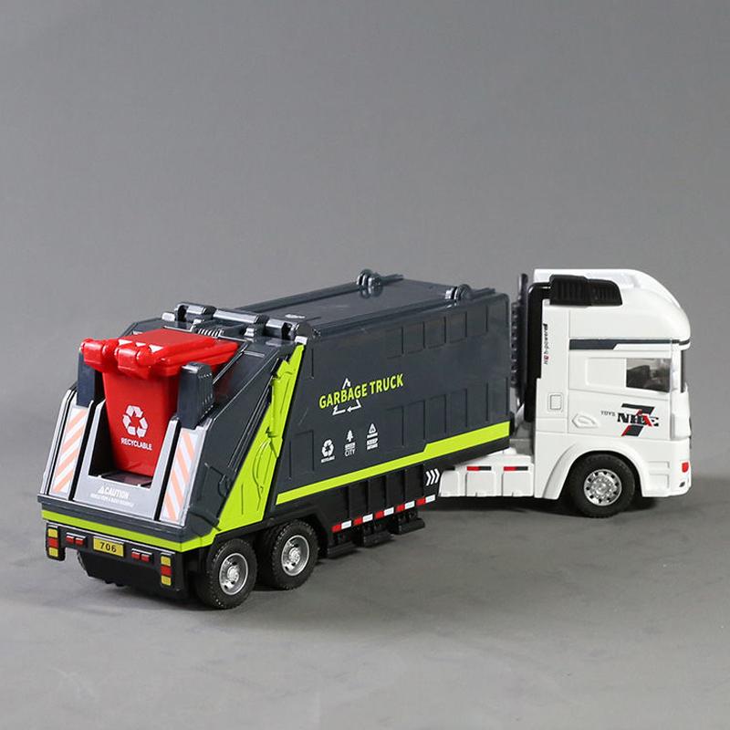 Garbage Truck Toy Press Type Sanitation Truck Model Kids Educational Toy Vehicle For Boys Children Gift