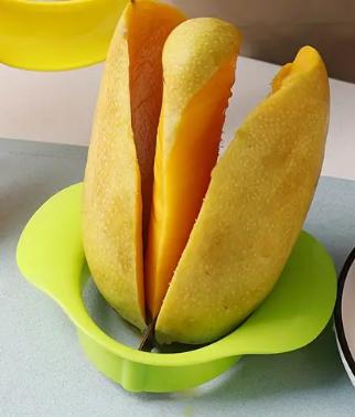 Edelstahl Mango Schneider Obstwerkzeug Mango Kerngehäuseentferner Messer Obstschneider Leicht zu schälen und zu entkernen Haushalts Küchenhelfer