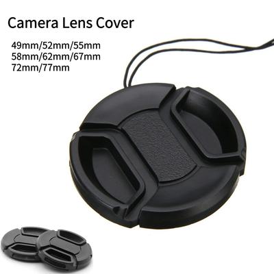 49mm 52mm 55mm 58mm 62mm 67mm 72mm 77mm Krytka objektivu fotoaparátu Nasazovací středový stiskový kryt objektivu pro zrcadlovku Nikon Sony Canon