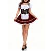 Women's Oktoberfest Maid Dress Costume Traditional Style Mini Dress with Off Shoulder Top Corset Detail and Flared Skirt for Festival