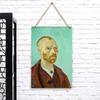 Van Gogh Self Portrait Artistic Metal Tin Painting Vintage Home Decor Wall Hanging for Living Room Entryway