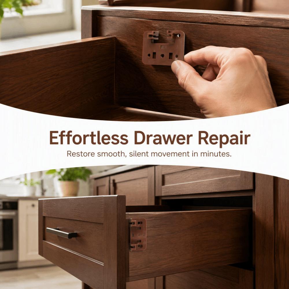 10 Set With Screws Drawer Track Guide Plastic Drawer Replacement Parts Drawer Slide Glides Drawer