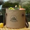 Folding Bucket Waterproof Foldable Water Sink Bucket Portable Travel Foldable Basin Camping Hiking Fishing Storage Bucket