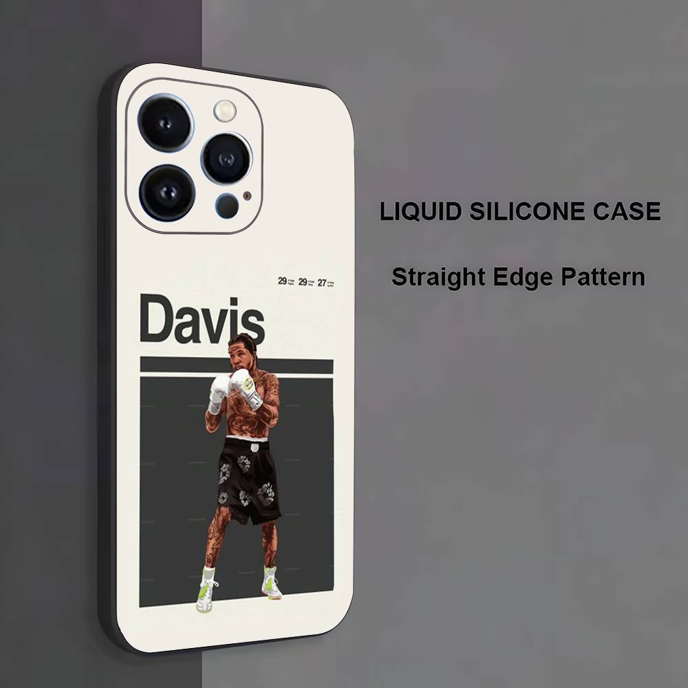 G-Gervonta Boxer D-Davis Phone Case For iPhone 17,16,15,14,13,12,11 ,Pro Max,XS,X,XR,SE,Mini,8,7,Soft Silicone Black Cover