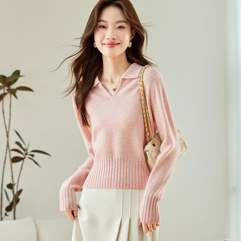 

Srcr Women s Pure Wool Short Lapel Knit Sweater