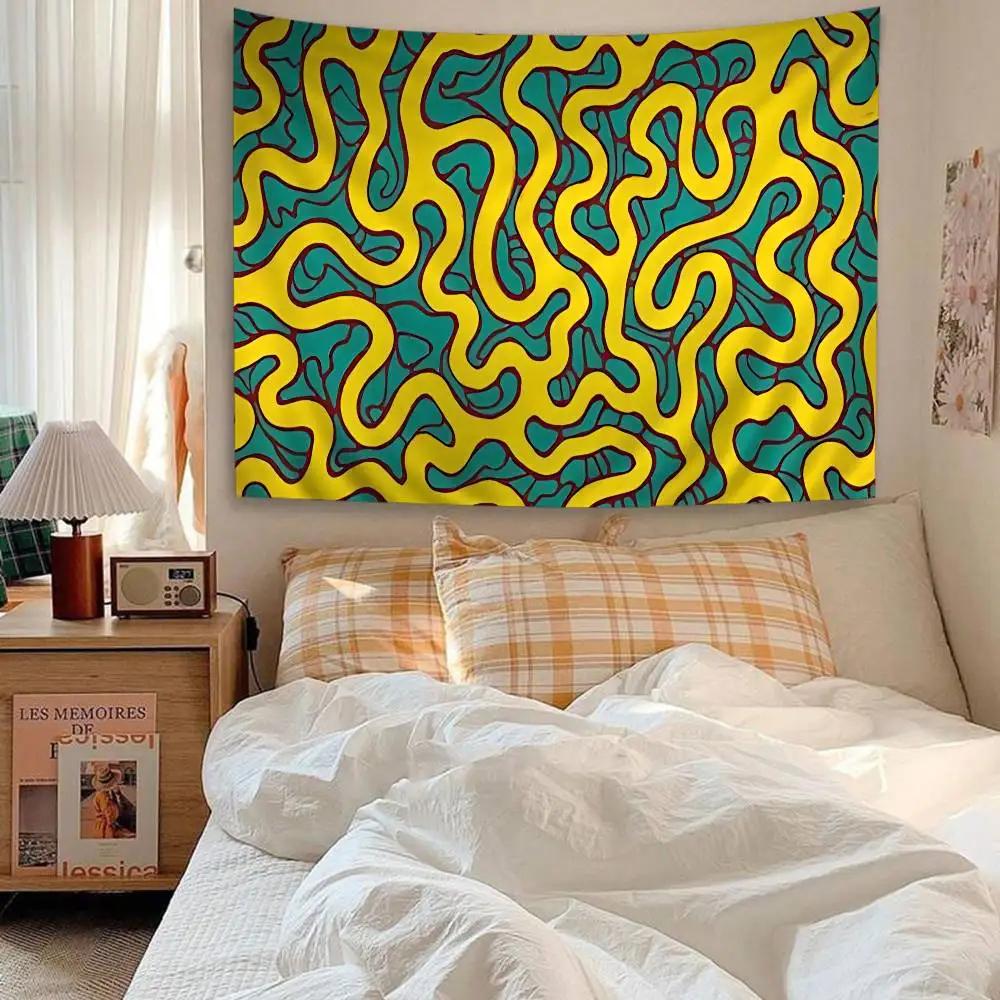 Yayoi Kusama Art Chart Tapestry Art Science Fiction Room Home Decor Cheap Hippie Wall Hanging