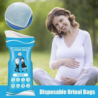 Sacs d'urine pour le voyage 900 ml Urinoir de voyage portable Sacs à vomissements Solution toilette anti-fuite Produits de soins personnels pour la randonnée