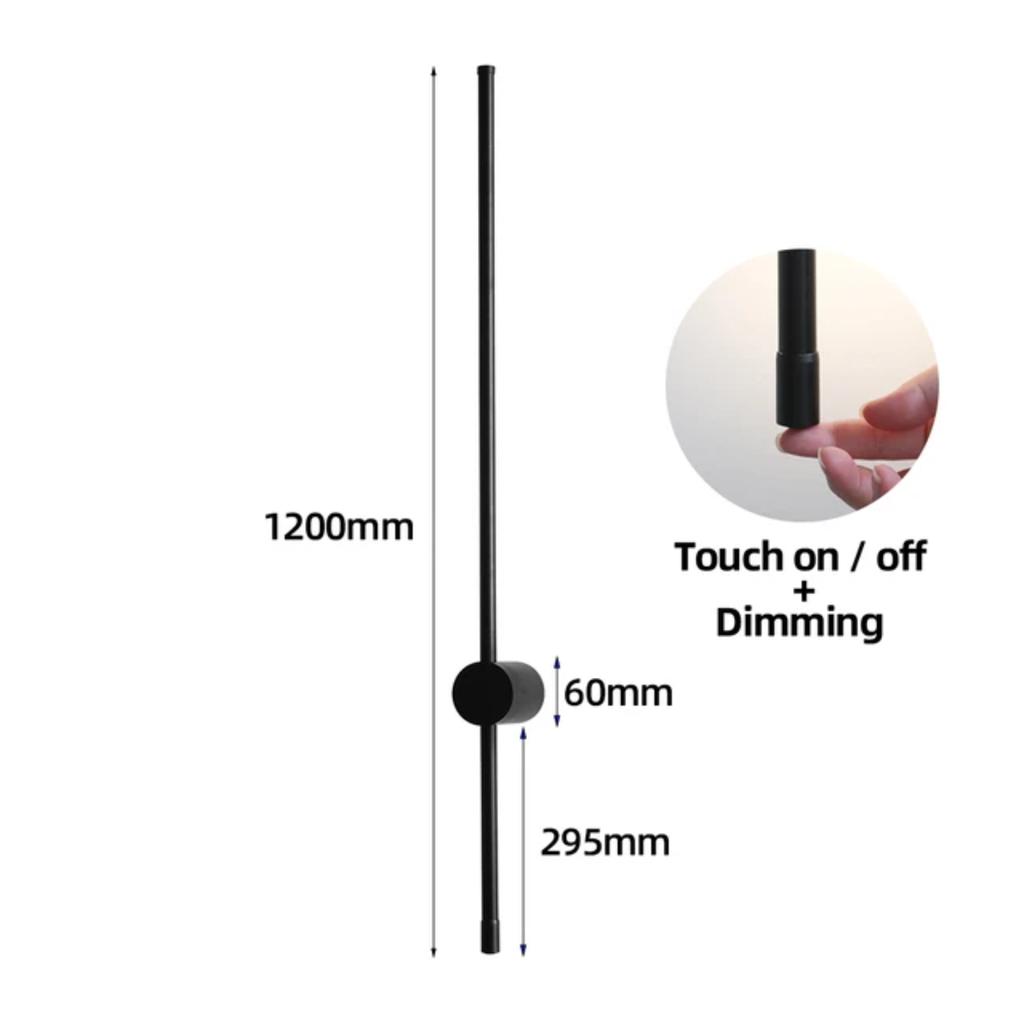 New Modern LED Wall Light 100cm/120cm Sconce Interior Bedroom Black White
